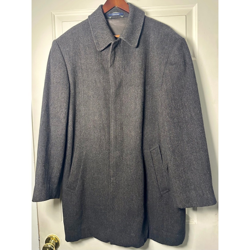 Jacob Siegel x Nordstrom Coat Mens‎ 40R Brown Herringbone 100% Wool Jacket